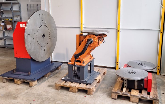 Foto Drehmodule RDM05, RDM26 und Drehkippmodul RDK05 (Tragkraft 500 bzw. 2.600 kg)